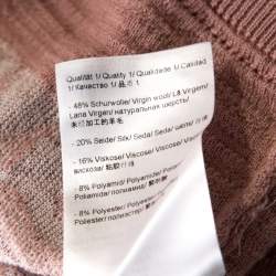 Pre Owned Escada Dark Tender Rose Floral Jacquard Knit Sleeveless Shela Top S