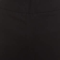 Pre Owned Escada Black Textured Wool and Silk High Waist Tanja Trousers XL