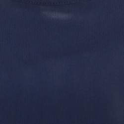 Escada Sapphire Blue Mesh Sleeveless Egle Blouse L