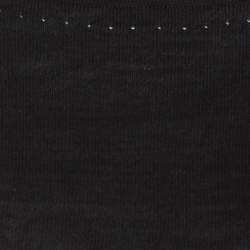 Pre Owned Escada Black Silk Wool Knit Floral Embroidered Long Sleeve Top S