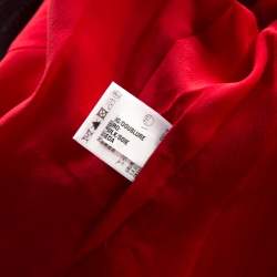 Escada Orange Silk Pleat Detail Tailored Button Front Blazer M