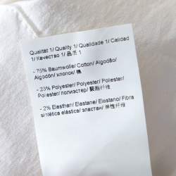 Pre Owned Escada Off White Patterned Stretch Cotton Jacquard Jeans XL