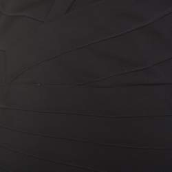 Pre Owned Escada Black Stretch Crepe Pintuck Detail Dinore Sheath Dress M