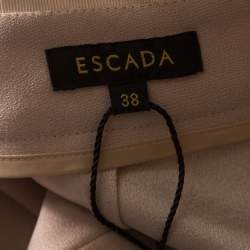Escada Blush Pink Crepe Straight Leg Tovey Trousers M
