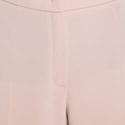 Escada Blush Pink Crepe Straight Leg Tovey Trousers M