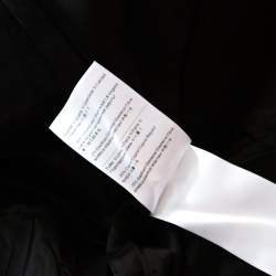 Escada Black Wool Pleat Detail Button Front Beaneth Jacket L