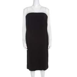 Escada Monochrome Sheer Yoke Detail Long Sleeve Dary Dress L