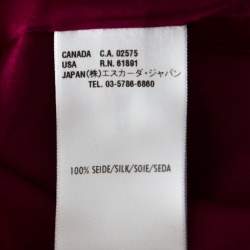 Escada Pink Silk Satin Slit Detail Pencil Skirt L