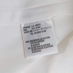 Pre Owned Escada White Denim Floral Embroidered Jacket M 