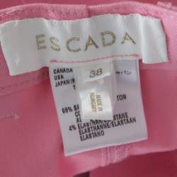 Escada Pink Cotton Denim High Waist Flared Jeans M