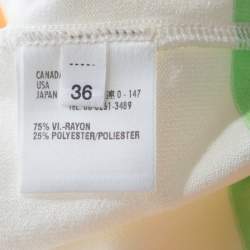 Escada Multicolor Rib Knit Button Front Cardigan M