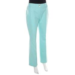 Escada Mint Green Cotton Stretch Denim Straight Fit Jeans M
