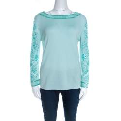 mint green long sleeve top