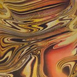 Escada Silk Chiffon Yellow Abstract Print Sheer Hem Skirt M 