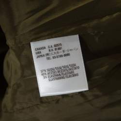 Escada Olive Green Silk Satin Tailored Blazer M 