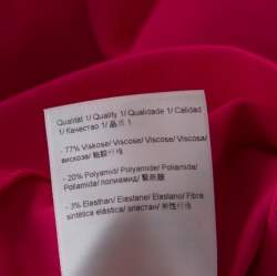 Escada Blossom Pink Knit Gathered Detail Relas Pencil Skirt L