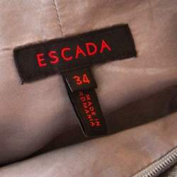 Escada Grey Wool Short Pencil Skirt S