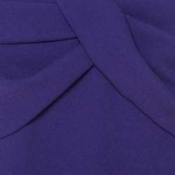 Pre Owned Escada Purple Crepe Pleated Bodice Detail Sleeveless Danicara Dress M