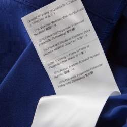 Escada Ink Blue Stretch Knit Pleated Dynamia Bodycon Dress M