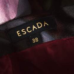 Escada Multicolor Floral Print Knee Length Sheath Skirt M