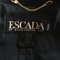 Pre Owned Escada by Margaretha Ley Vintage Black Wool Double Breasted Jacket M 