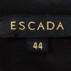 Escada Black Stretch Knit Oversized Nidris Tunic XL