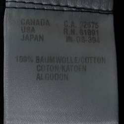 Pre Owned Escada Indigo Denim Floral Embroidered Straight Leg Jeans XL