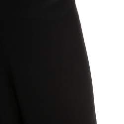 Pre Owned Escada Black Silk Wide Leg Trousers XL 