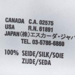 Pre Owned Escada Off White Silk Sleeveless Top L