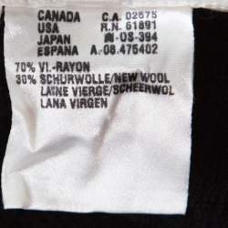 Pre Owned Escada Black Perforated Knit Wool Tank Top L