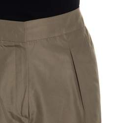 Pre Owned Escada Beige Silk Straight Fit Trousers L