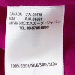 Pre Owned Escada Fuschia Pink Silk Tiered Skirt L