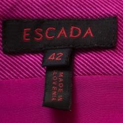 Pre Owned Escada Fuschia Pink Silk Tiered Skirt L