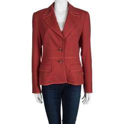 Escada Red Wool Blazer S