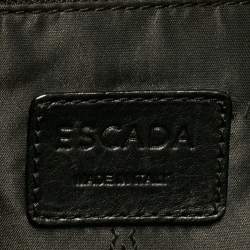 Escada Black Woven Leather Horizontal Margaretha Tote