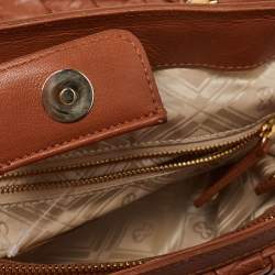 Pre Owned Escada Brown Woven Leather Horizontal Margaretha Tote