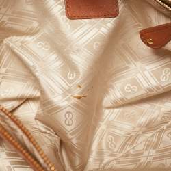 Pre Owned Escada Brown Woven Leather Horizontal Margaretha Tote