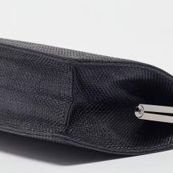 Pre Owned Escada Navy Blue Raffia Frame Chain Shoulder Bag