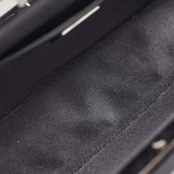 Pre Owned Escada Navy Blue Raffia Frame Chain Shoulder Bag