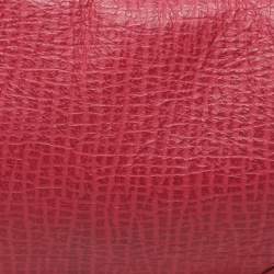 Pre Owned Escada Pink Textured Leather Shoulder Bag