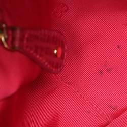 Pre Owned Escada Pink Textured Leather Shoulder Bag