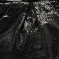 Pre Owned Escada Black Leather Frame Satchel