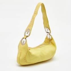 Escada Bright Yellow Leather Eluna Shoulder Bag