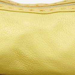 Escada Bright Yellow Leather Eluna Shoulder Bag