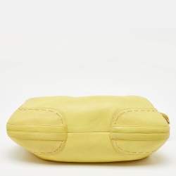Escada Bright Yellow Leather Eluna Shoulder Bag
