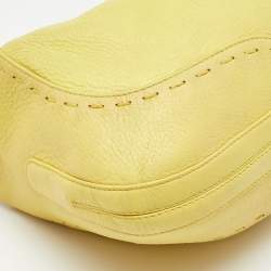 Escada Bright Yellow Leather Eluna Shoulder Bag