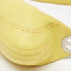 Escada Bright Yellow Leather Eluna Shoulder Bag
