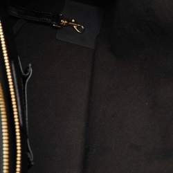 Pre Owned حقيبة يد علوية إسكادا طباعة باروك أنيقة جلد أسود