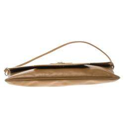 Pre Owned Escada Brown/Beige Leather and Calfhair Shoulder Bag