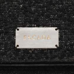 Pre Owned Escada Tricolor Tweed Wristlet Clutch